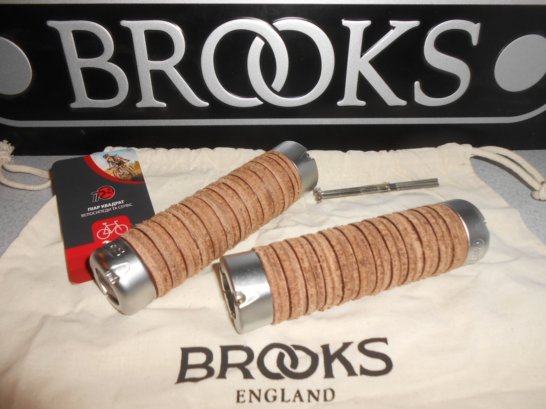Шкіряні гріпси Brooks Plump Grips brown - 3080 грн
