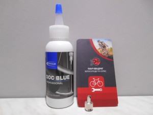 Дозатор для безкамерок Schwalbe Doc Blue + ключ - 150 грн